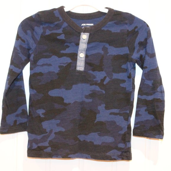 4/$20 🏷 Joe Fresh Camo Long Sleeve Size 18-24m - Picture 2 of 2